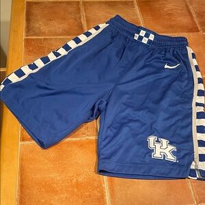 Nike Royal Blue Shorts with Checkered Stripe Kentucky
